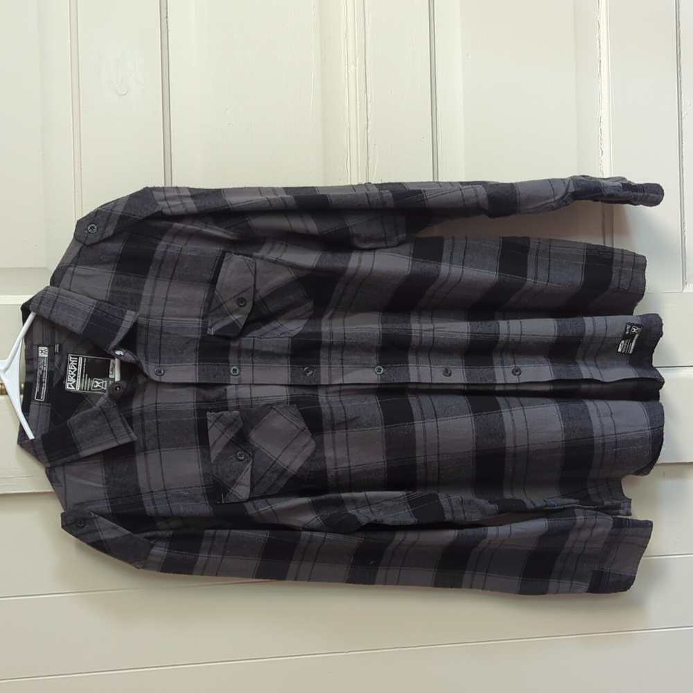 CURRENT Black & Grey Flannel Shirt